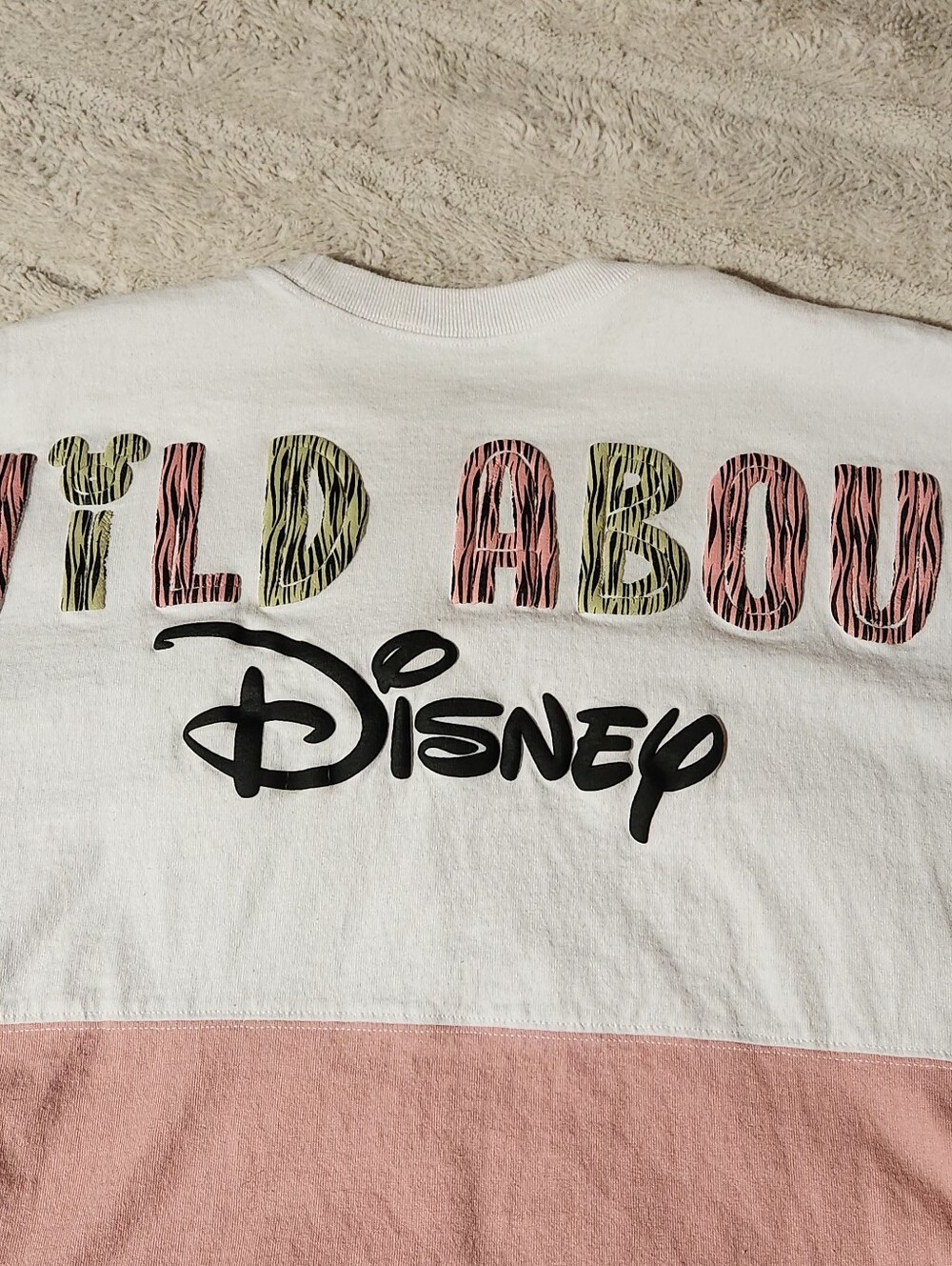 Disney Parks Animal Kingdom Wild About Disney Spirit Jersey XL Pink White - Picture 11 of 13